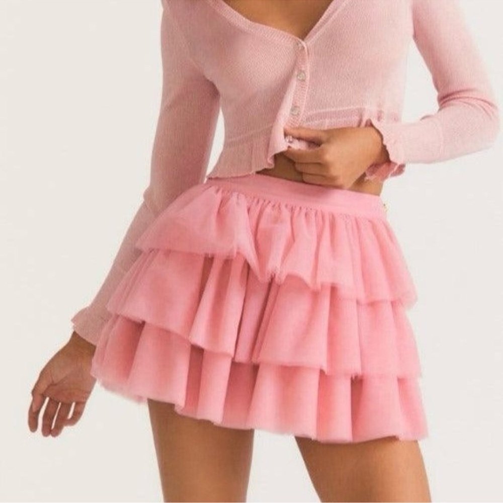 Loveshackfancy Tulle Ruffle Skirt